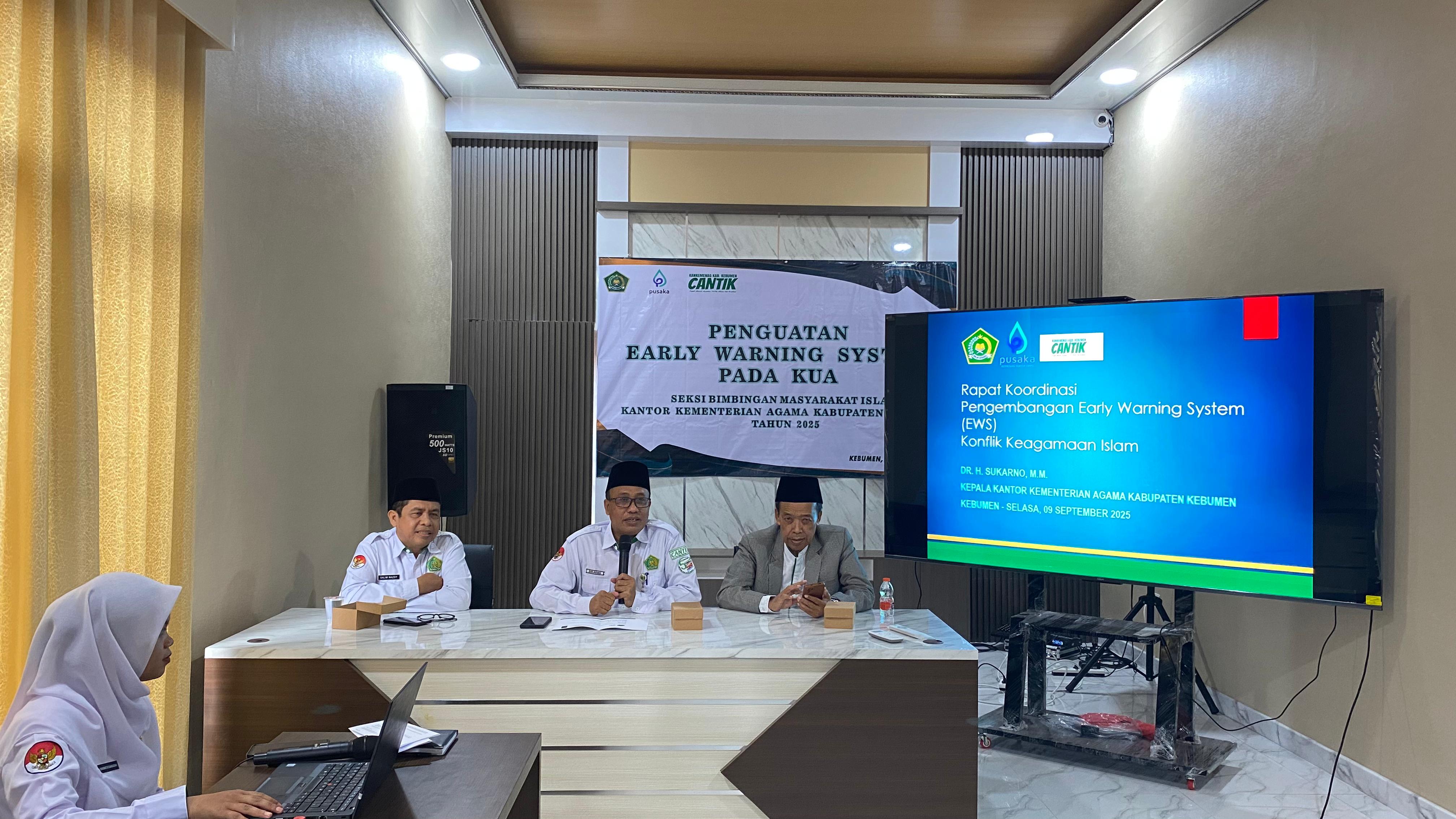 Pengembangan EWS Konflik Keagamaan, Kemenag Kebumen Susun Strategi Implementasi di Tingkat Kecamatan