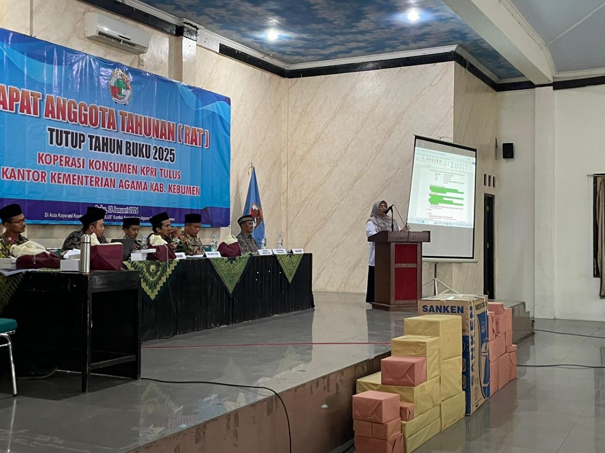 Masuk 40 Besar dari 872 Koperasi, KPRI Tulus Kemenag Kebumen Dinilai Sangat Sehat