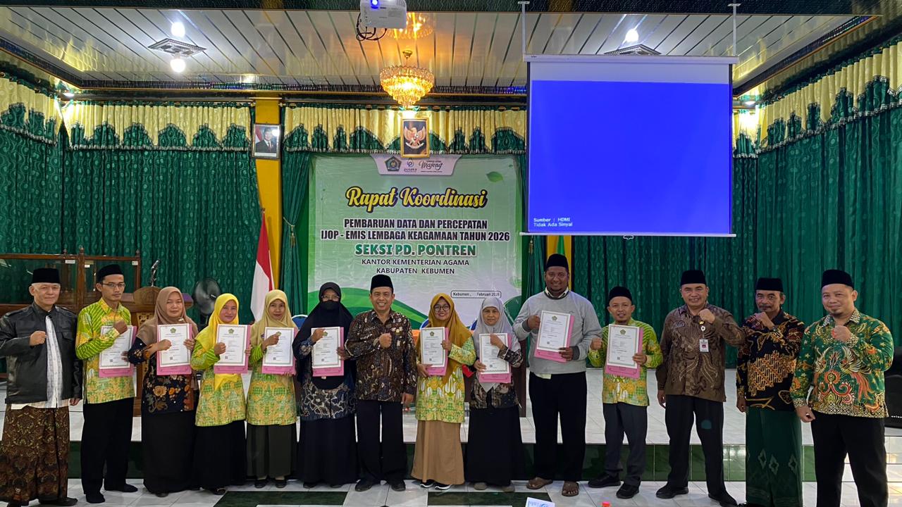 Kemenag Kebumen Perkuat Pembinaan Guru Madin, TPQ, dan Pesantren Berbasis Data