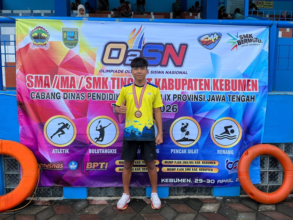 O2SN 2026 Kebumen: Atlet MAN 1 Borong Juara Renang dan Raih Podium Bulu Tangkis