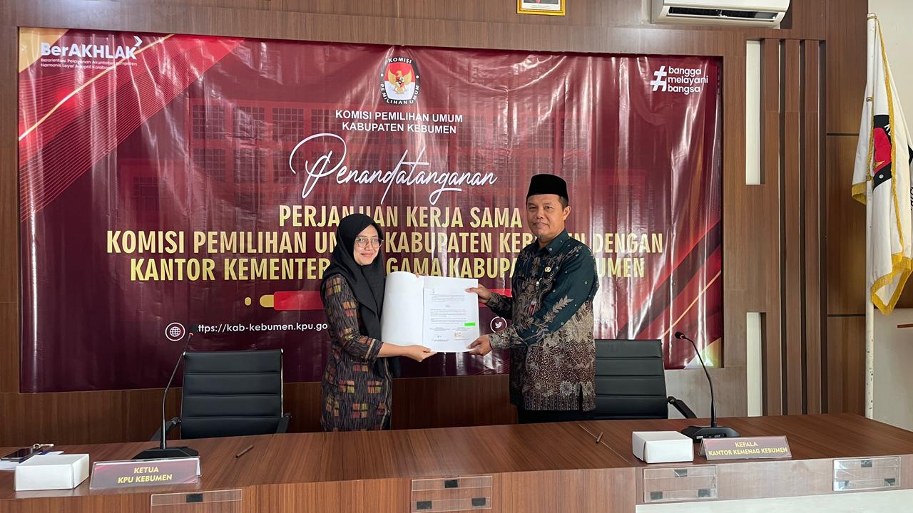 Kemenag Kebumen Teken PKS dengan KPU, Perkuat Validitas Data Pemilih Pemilu