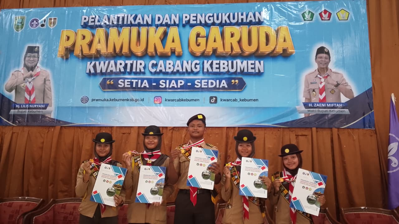 Lima Murid MAN 3 Kebumen Resmi Dikukuhkan sebagai Pramuka Garuda Tingkat Kwarcab 2026