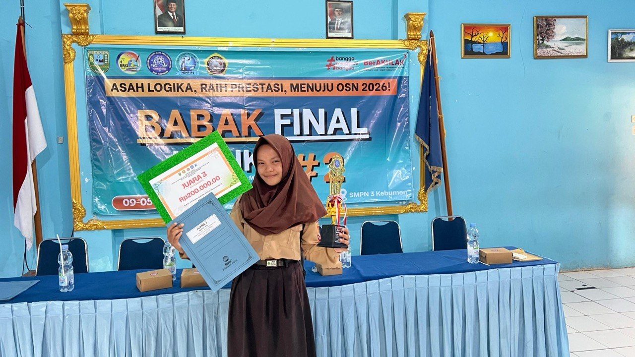 Anisa Rahmawati Harumkan MTsN 5 Kebumen Lewat Olimpiade LOGIKA 2026