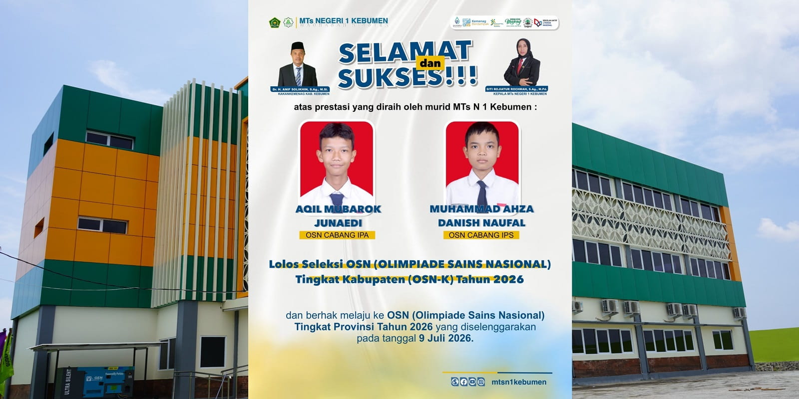 MTsN 1 Kebumen Kembali Berprestasi, Aqil dan Ahza Melaju ke OSN Provinsi 2026