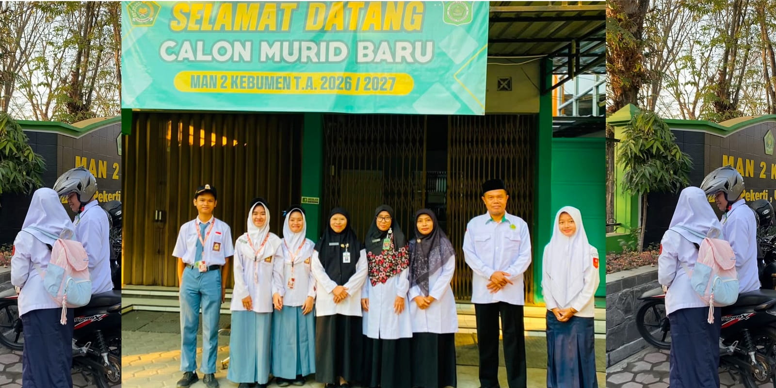 Dukung Gerakan Ayah Mengantar Anak, Kakankemenag Kebumen Dampingi Putrinya Masuk MAN 2 Kebumen