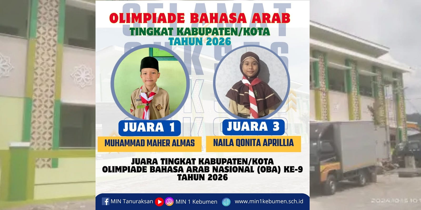 Muhammad Maher Almas Juara 1 OBA 2026, MIN 1 Kebumen Borong Dua Gelar Prestasi