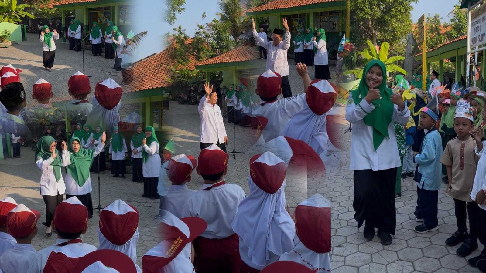 Unik! Guru MI Nurul Islam Kawedusan Berlenggak Bak Model Saat MATA MUDA, Murid Baru Langsung Terhibur