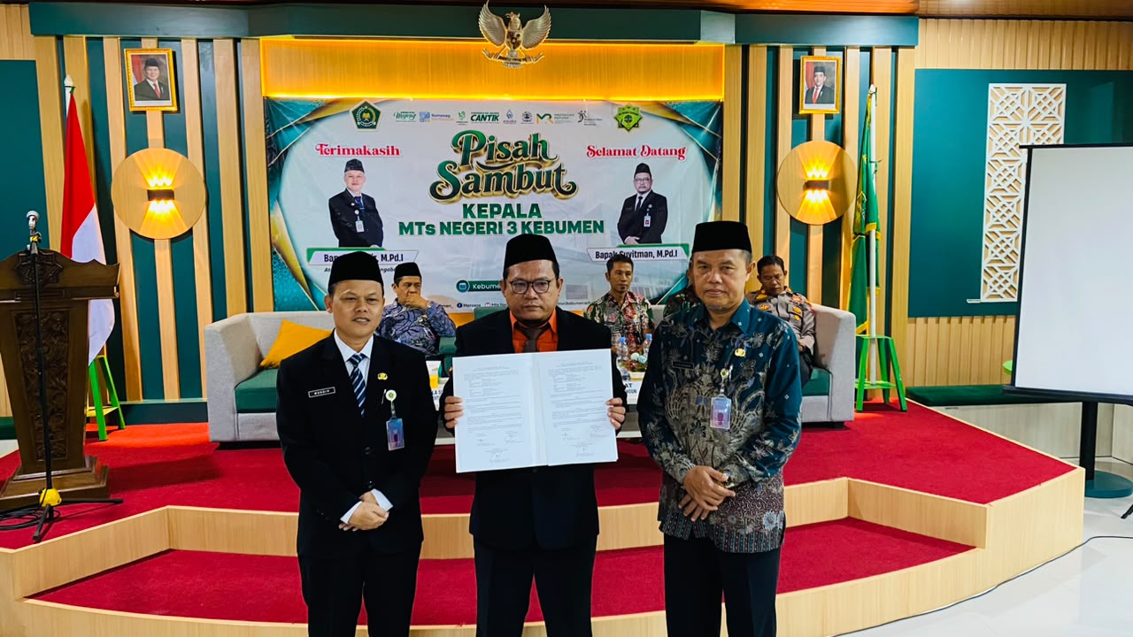 Suyitman Resmi Gantikan Muhdir sebagai Kepala MTs Negeri 3 Kebumen