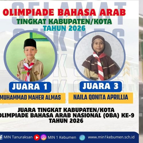 Muhammad Maher Almas Juara 1 OBA 2026, MIN 1 Kebumen Borong Dua Gelar Prestasi