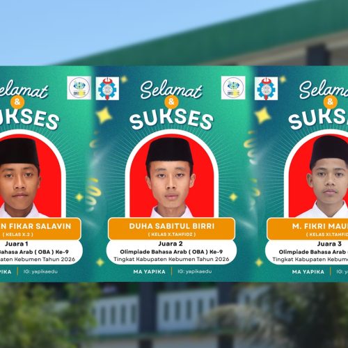 Tiga Murid MA YAPIKA Tanjungsari Sapu Bersih Juara OBA Nasional Tingkat Kabupaten Kebumen 2026