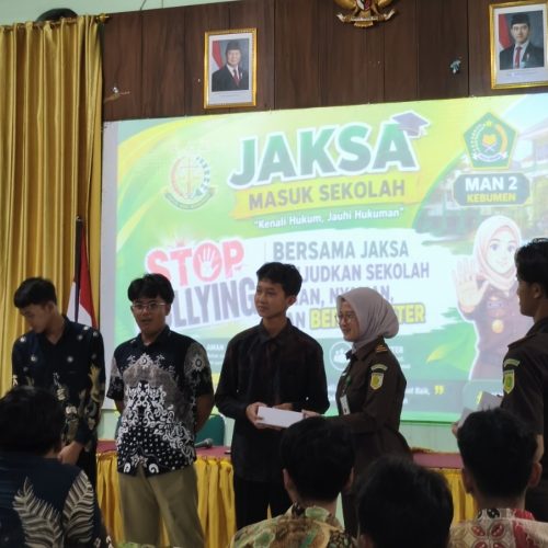Jaksa Masuk MAN 2 Kebumen, Ajak Murid Berani Cegah dan Laporkan Bullying