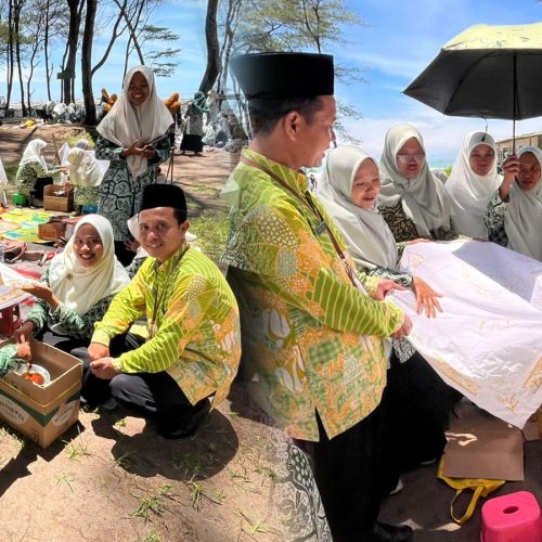 Kolaborasi dengan Zahra Batik, IGRA Kebumen Latih Guru RA Membatik di Pantai Pandan Kuning