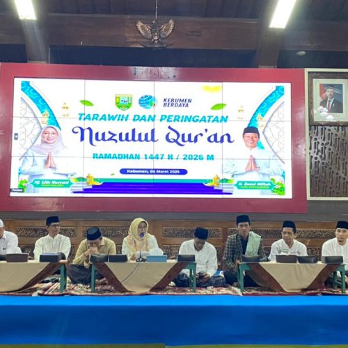 Bupati Lilis Nuryani Ajak Jadikan Al-Qur’an Pedoman Kepemimpinan pada Peringatan Nuzulul Qur’an di Pendopo Kabumian